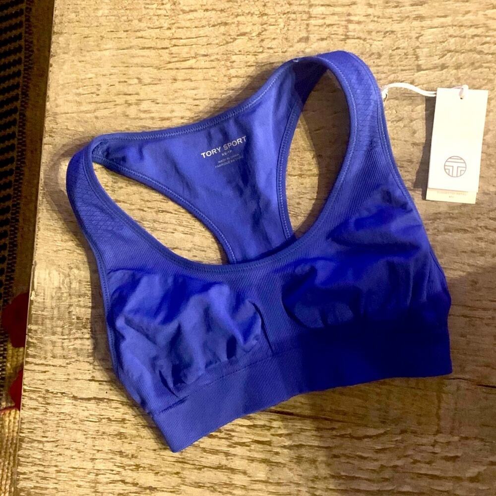 Tory Burch Sports Bra in Blue.